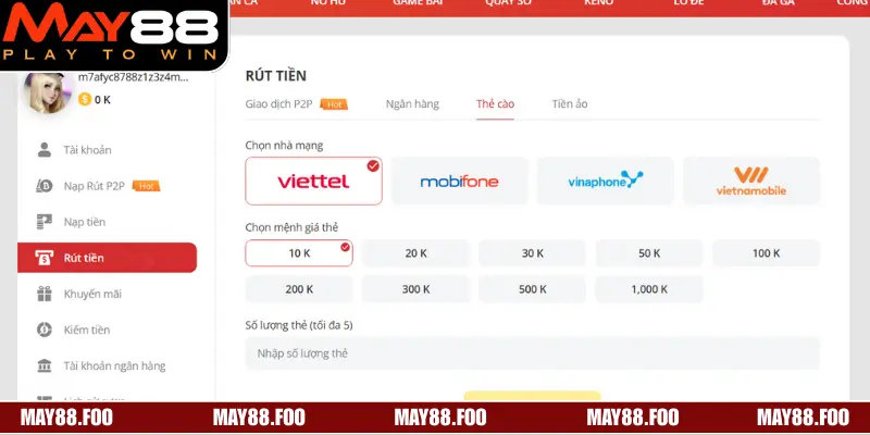 Một số lưu ý khi thực hiện giao dịch tại MAY88