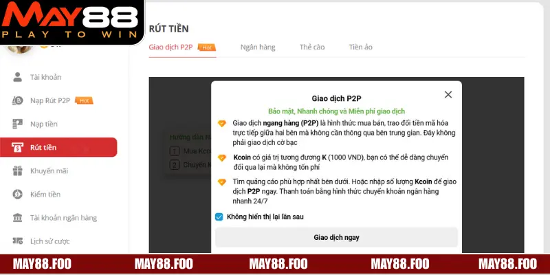 Quy trình giao dịch nhanh gọn, chính xác